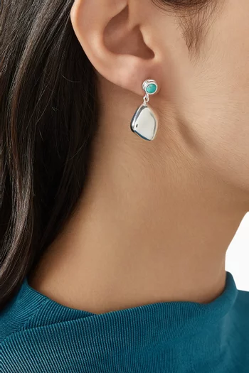 أقراط لا راديوس مرصعة بالفيروز فضة إسترلينية