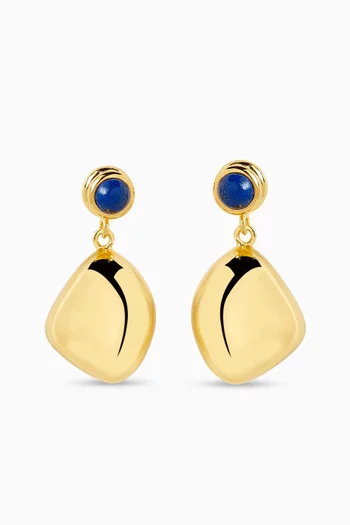 La Radieuse Lapis Lazuli Earrings in 18kt Gold Vermeil