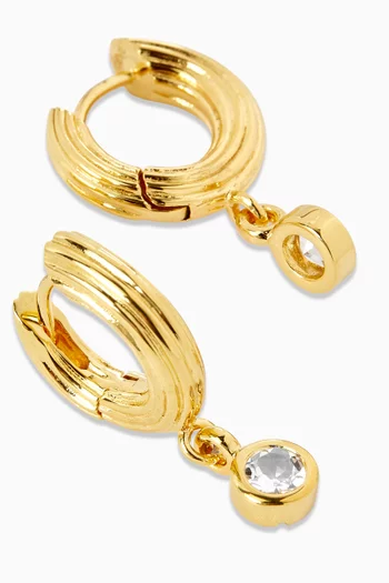 Mini Non-Conformist Topaz Hoops in 18kt Gold Vermeil