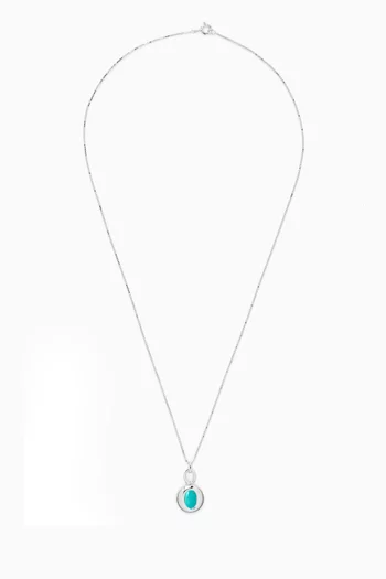 Albion Mews Turquoise Necklace in Sterling Silver