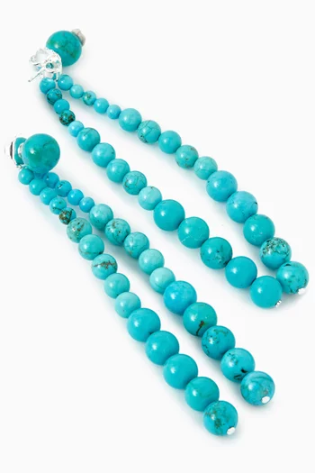 Les Goudes Turquoise Earrings in Sterling Silver