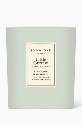 x Little Greene Special Edition Lime Basil & Mandarin Scented Candle, 200g