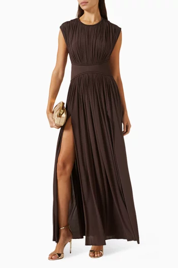 Hypnotic Column Dress in Viscose Blend