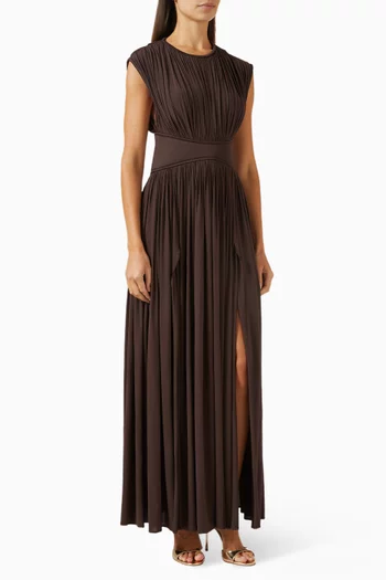 Hypnotic Column Dress in Viscose Blend