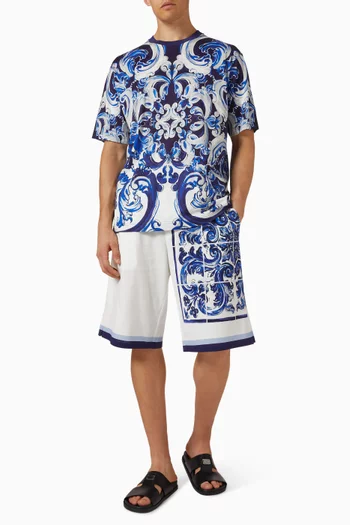 Majolica-print T-shirt in Cotton