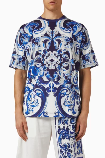 Majolica-print T-shirt in Cotton