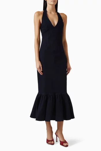 The Ultimate Muse Peplum Hem Dress in Denim