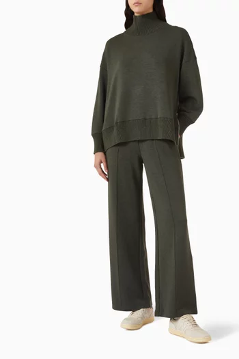 سويت شيرت باركر بياقة عالية قماش دابل سوفت