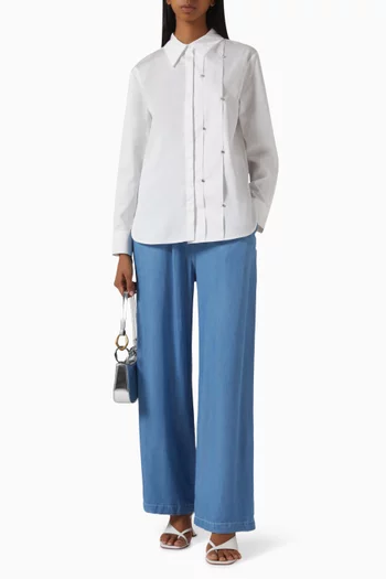 Rhinestone Shirt in Cotton