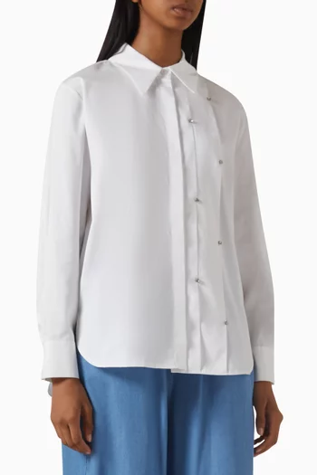 Rhinestone Shirt in Cotton