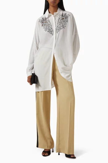 Laser-cut Embroidered Shirt