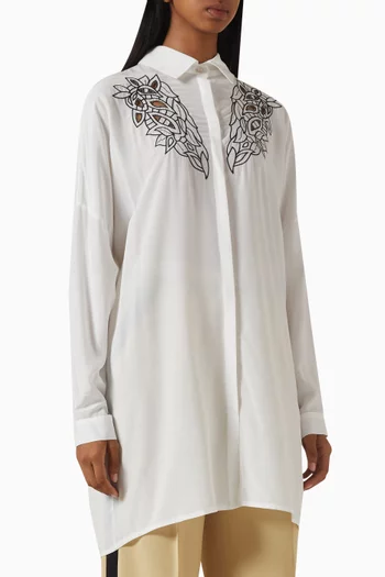 Laser-cut Embroidered Shirt