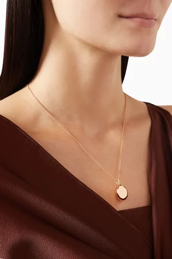 Egg Pendant Necklace in 18kt Rose Gold