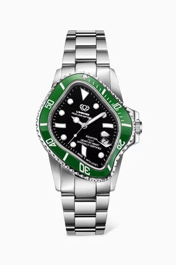 PEA001 Automatic Stainless Steel & Ceramic Watch, 45 x 40mm