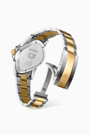 PEA001 Automatic Two-tone Stainless Steel & Ceramic Watch, 45 x 40mm