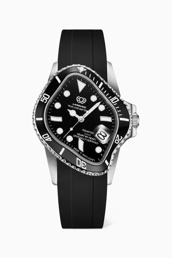 PEA001 Automatic Stainless Steel & Ceramic Watch, 45 x 40mm