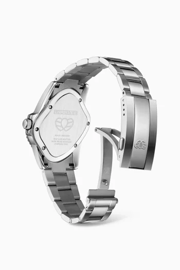 PEA101 Automatic Stainless Steel & Ceramic Watch, 32 x 37mm