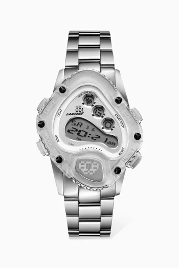 Sinngouki SGK001 Digital Stainless Steel Watch, 41 x 47.5mm