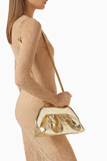 Tia Clutch Bag in Metallic Vegan Leather