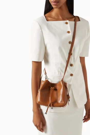 Mini Hocket Bucket Bag in Leather