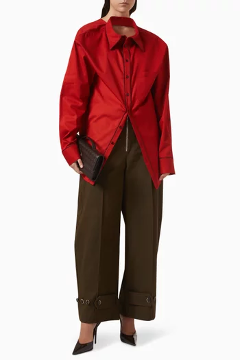 Convertible Jumbo Shirt in Cotton