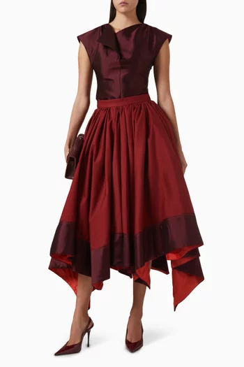 Handkerchief Hem Skirt in Ramie