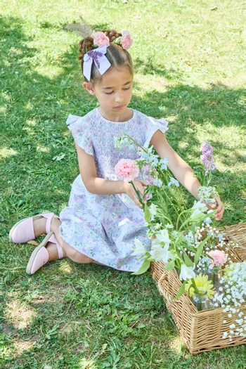 Leanne Smocked Dress in Cotton