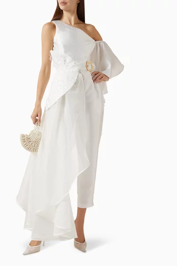 Asymmetric Belted Jumpsuit