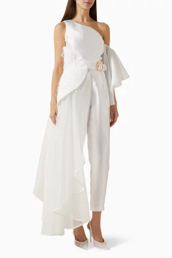 Asymmetric Belted Jumpsuit
