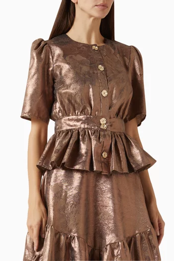 بلوزة بتصميم جرس بأزرار