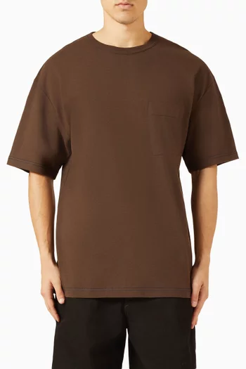 تي شيرت بقصة مربعة قطن