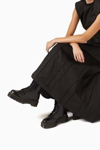 Jadon 8-eye Platform Boots in Leather