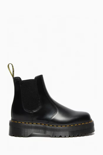 2976 Quad Chelsea Platform Boots in Leather
