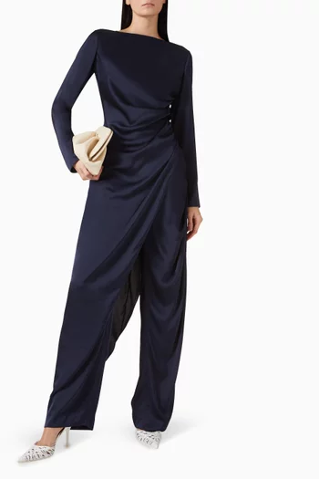 Gaia Drape Top in Satin