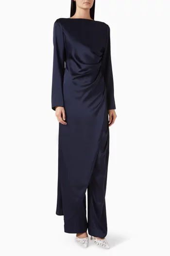 Gaia Drape Top in Satin