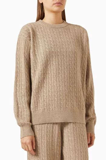 Cable-knit Sweater in Cashmere