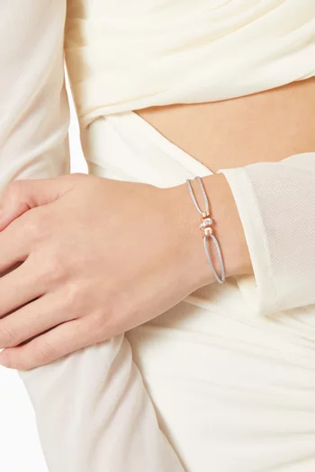 Le Cordon Cotillons Cord Diamond Bracelet in 18kt Rose Gold