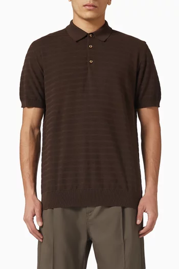 Knitted Polo Shirt in Cotton