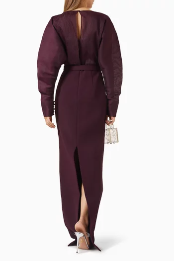 Syrah Pleated Gown