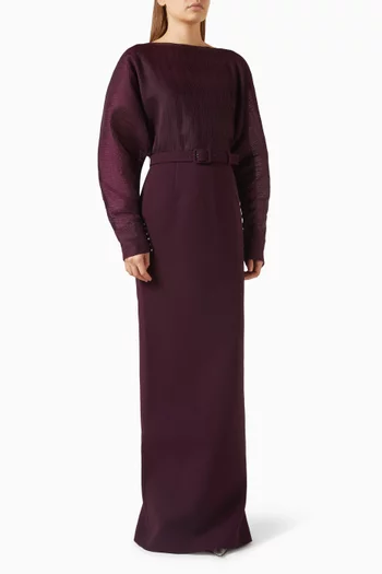 Syrah Pleated Gown