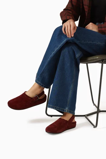Shearling Mules in Suede