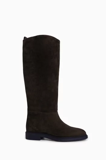Jockey Knee-high Boots in Suede