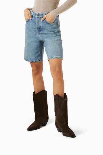 Western Cossack Boots in Suede