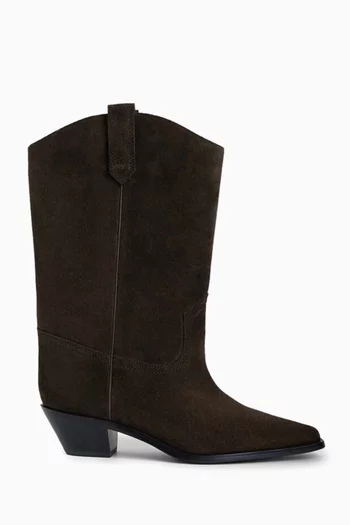 Western Cossack Boots in Suede