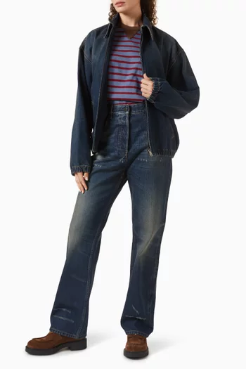 جاكيت بقصة واسعة دينم