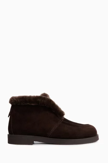 Shearling-lined Boots in Suede