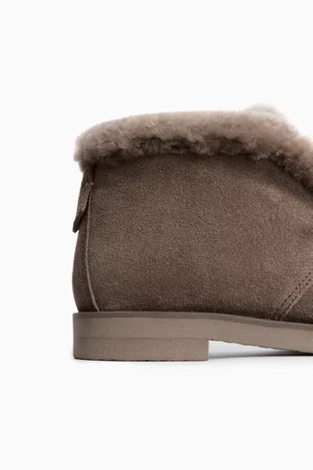 Shearling-lined Boots in Suede