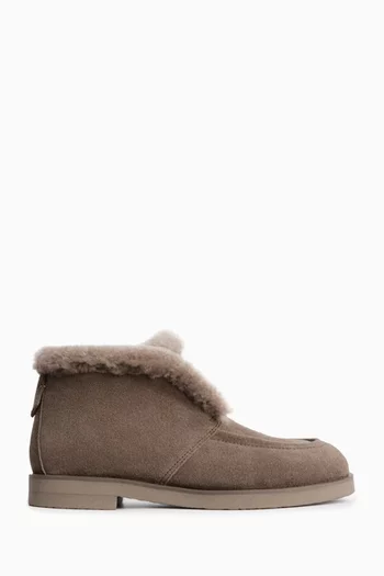 Shearling-lined Boots in Suede