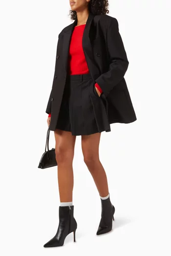 Double-breasted Blazer in Wool-silk