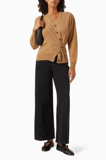 Panelled Wide-leg Jeans in Denim